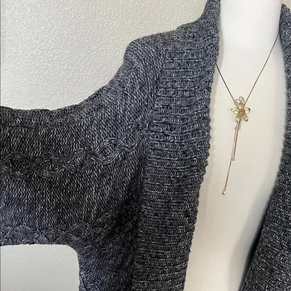 a.n.a Charcoal Knit Open Cardigan - Picture 4 of 13